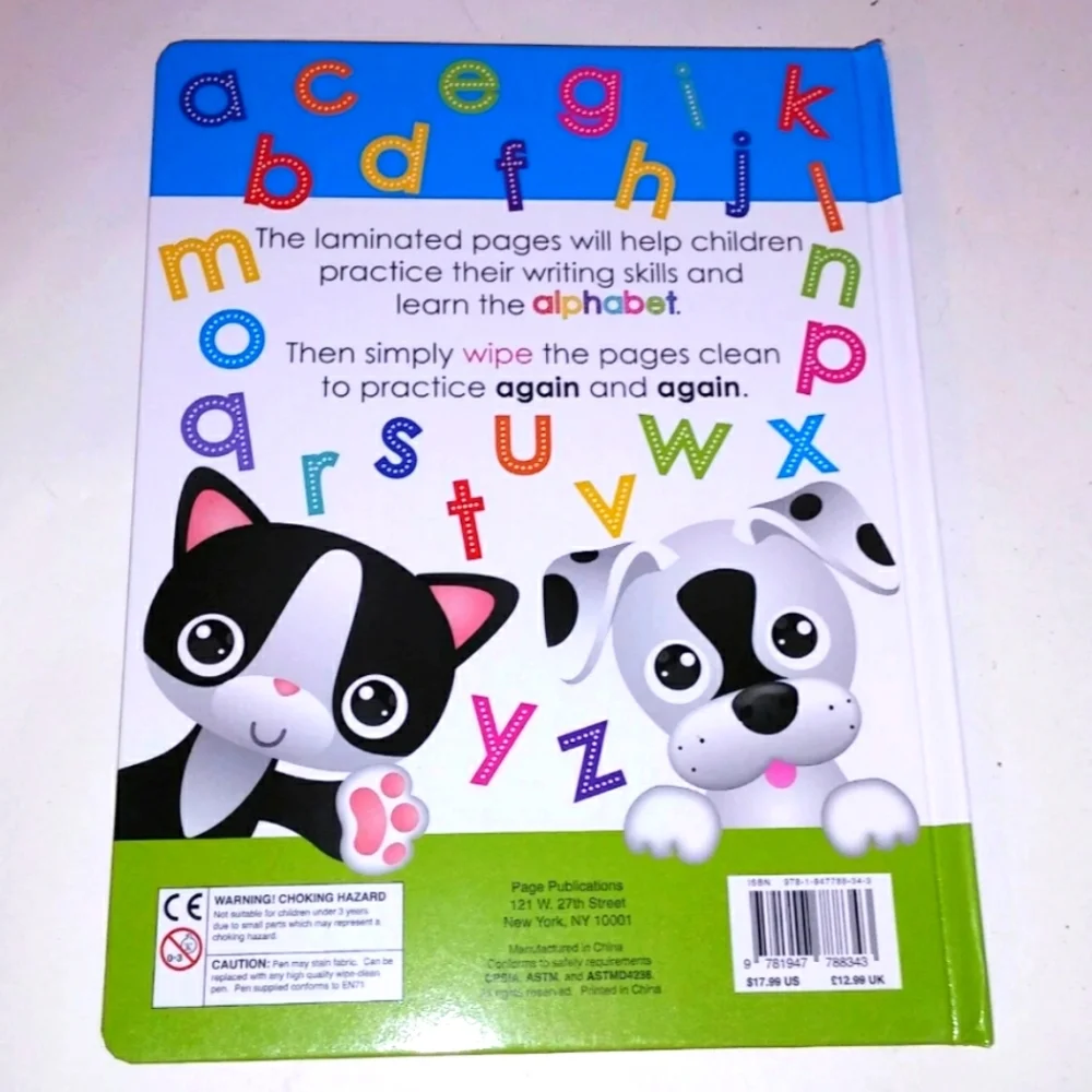 Write & Wipe Little Learning Alphabet Book Educational Toys Kids
